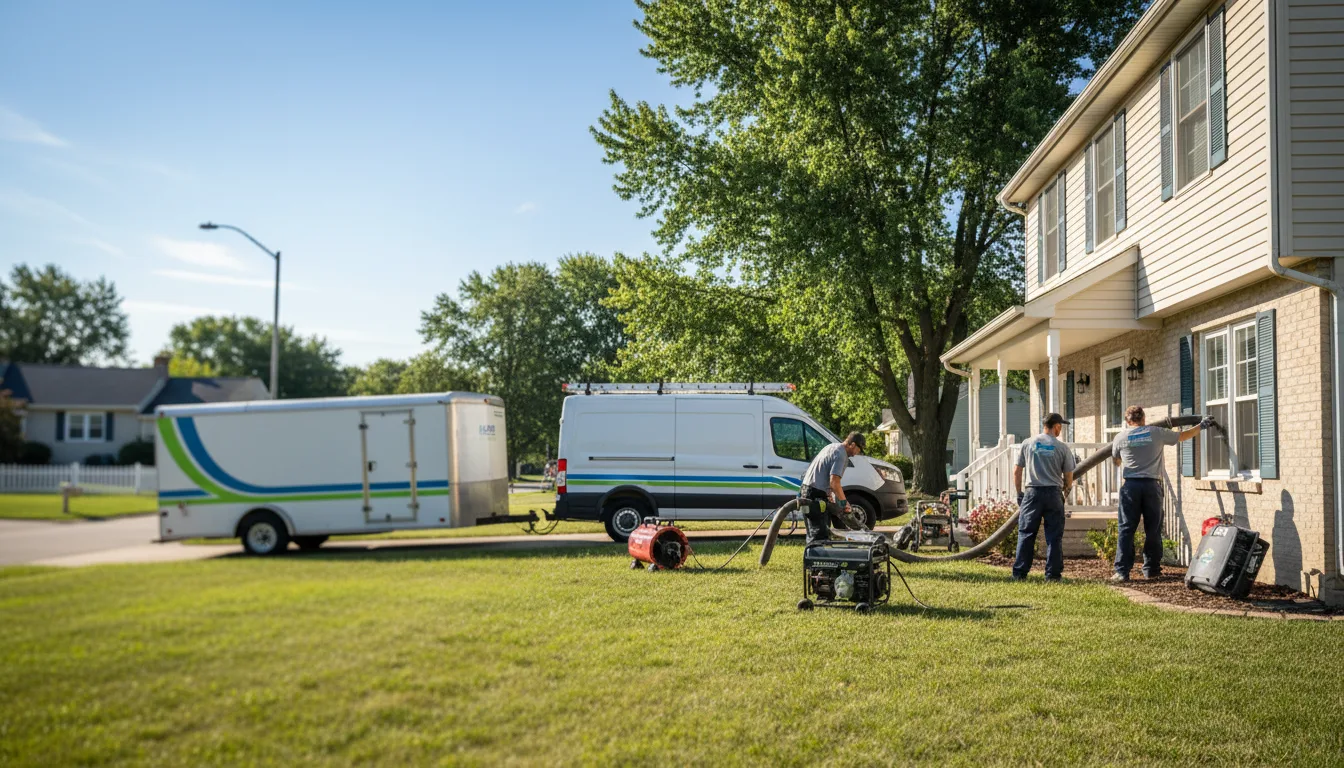 Flooded Basement Restoration And Cleanup With Repair in Amesville, OH near me